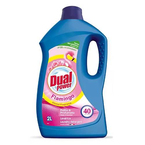 Zdjęcie produktu - DUAL POWER Płyn do prania FLAMINGO 40 prań, 2 l