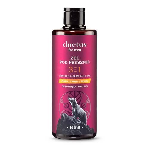 Zdjęcie produktu - DUETUS for Men Energetyzujący żel pod prysznic dla mężczyzn 3w1, 300 ml