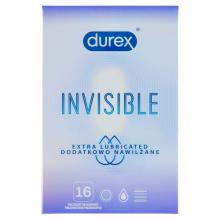 Zdjęcie produktu - DUREX Invisible Prezerwatywy dodatkowo nawilżane, 16 sztuk KR&Oacute;TKA DATA 31.10.2026