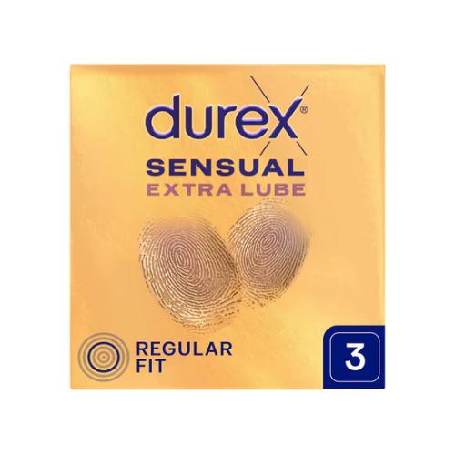 Zdjęcie produktu - DUREX Sensual Extra Lube Supercienkie prezerwatywy dodatkowo nawilżane, 3szt.
