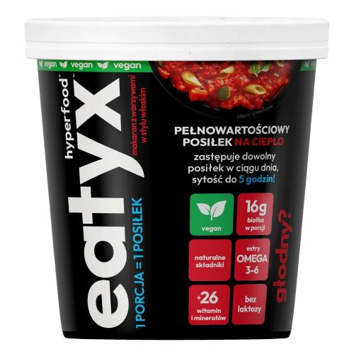 EATYX Pełnowartościowy posiłek na ciepło Makaron w stylu włoskim w kubku, 90 g