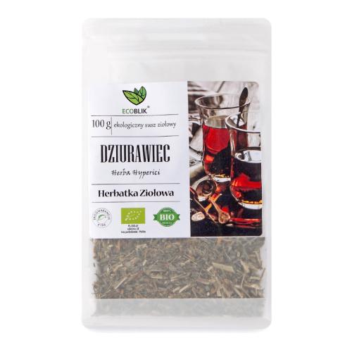 Zdjęcie produktu - EcoBlik Herbatka ziołowa Dziurawiec liść ekologiczny - 100 g