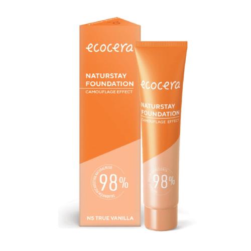 Zdjęcie produktu - ECOCERA Naturstay Camouflage Effect podkład kryjący N5 True Vanilla, 30ml