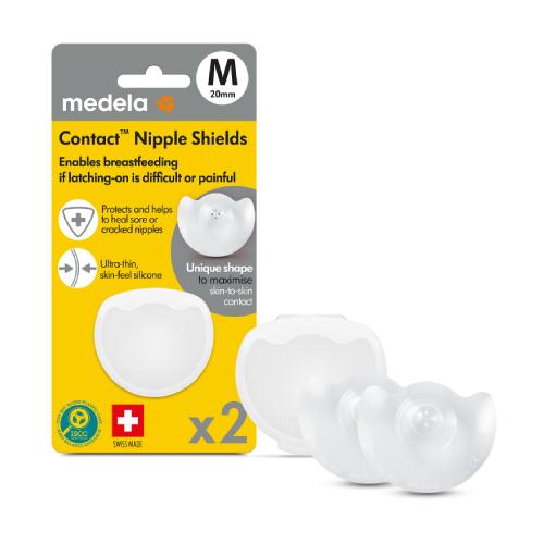 Miniaturka artykułu - Medela Contact Silikonowe nakładki na brodawki M 20mm, 2 szt.