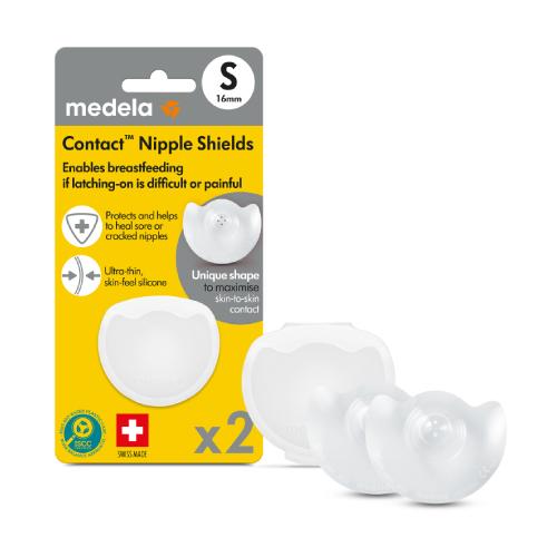 Miniaturka artykułu - Medela Contact Silikonowe nakładki na brodawki S 16mm, 2 szt.