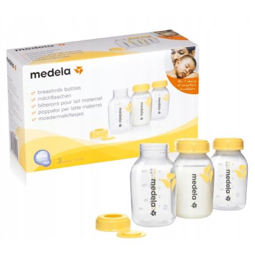 Miniaturka artykułu - Medela Zestaw butelek do przechowywania pokarmu, 3 x 150 ml