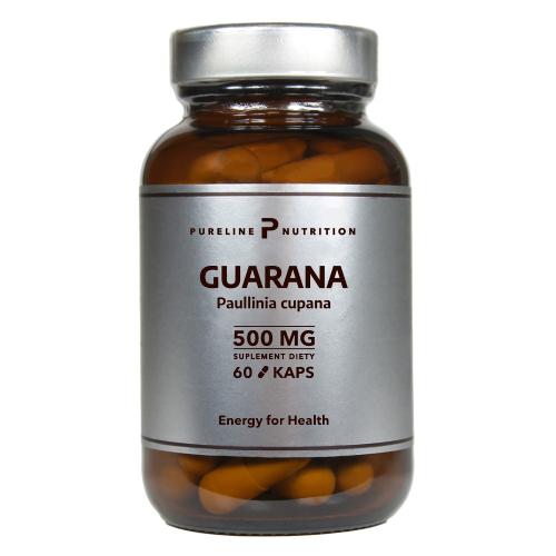 Miniaturka artykułu - Pureline Nutrition Guarana ekstrakt 500 mg, 60 kaps.