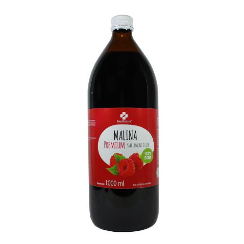 Miniaturka artykułu - MedFuture Sok Malina Premium, 1000ml