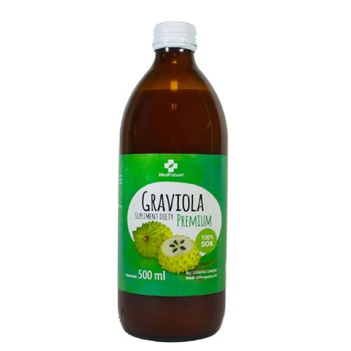 Miniaturka artykułu - MedFuture Sok Premium z gravioli BIO, 500ml