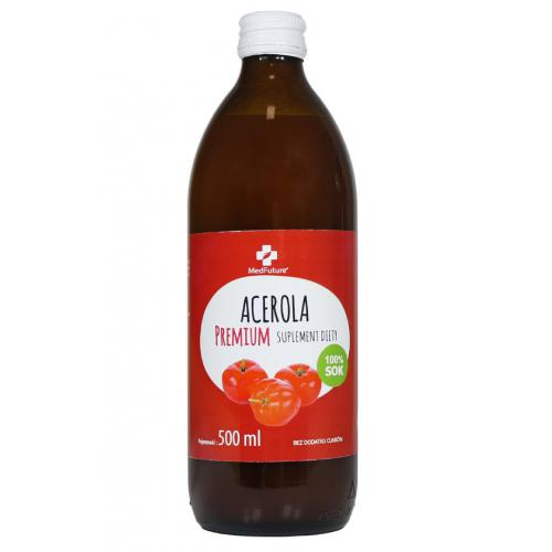 Miniaturka artykułu - MedFuture Sok z Aceroli Premium, 500ml
