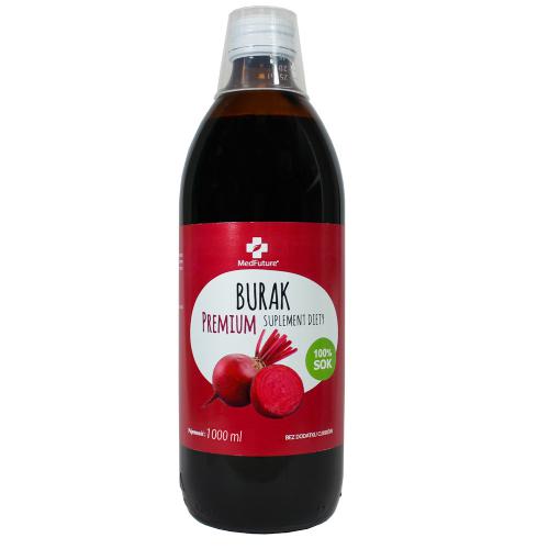 Miniaturka artykułu - MedFuture Sok z Buraka Premium, 1000ml