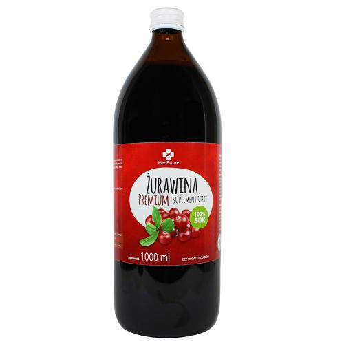 Miniaturka artykułu - MedFuture Sok Żurawina Premium, 1000ml