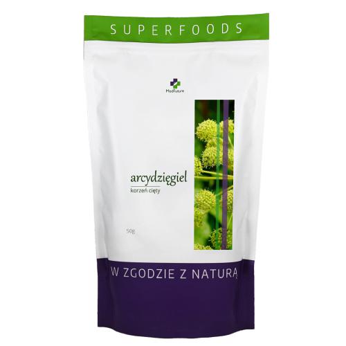 Miniaturka artykułu - MedFuture Super Food Arcydzięgiel korzeń cięty, 50g