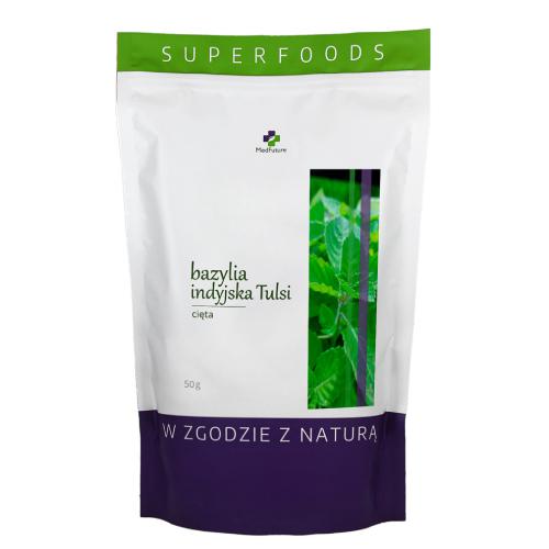 Miniaturka artykułu - MedFuture Super Food Bazylia indyjska Tulsi, 50g