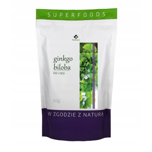 Miniaturka artykułu - Medfuture Super Food Ginkgo Biloba liść cięty, 50 g