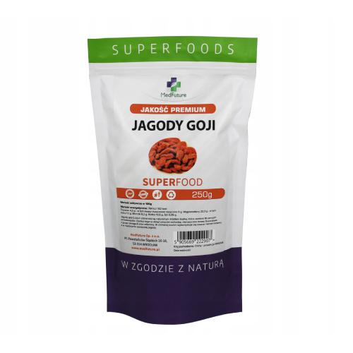 Miniaturka artykułu - MedFuture Super Food Jagody Goji Premium, 250g