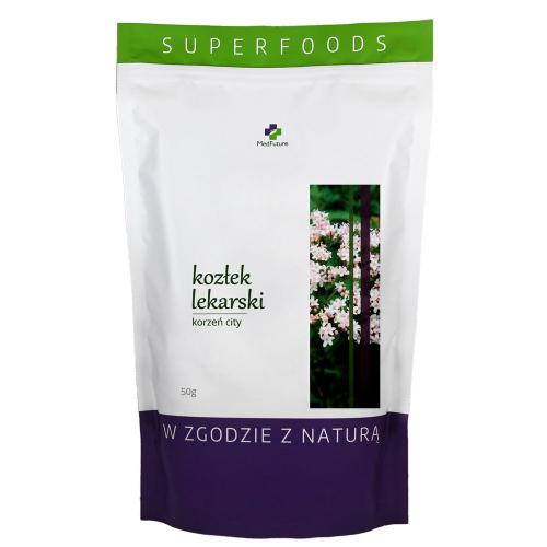 Miniaturka artykułu - MedFuture Super Food Kozłek Lekarski korzeń cięty, 50g