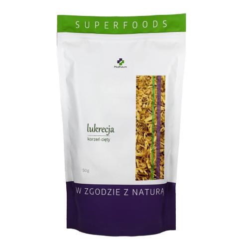 Miniaturka artykułu - MedFuture Super Food Lukrecja korzeń cięty, 50g
