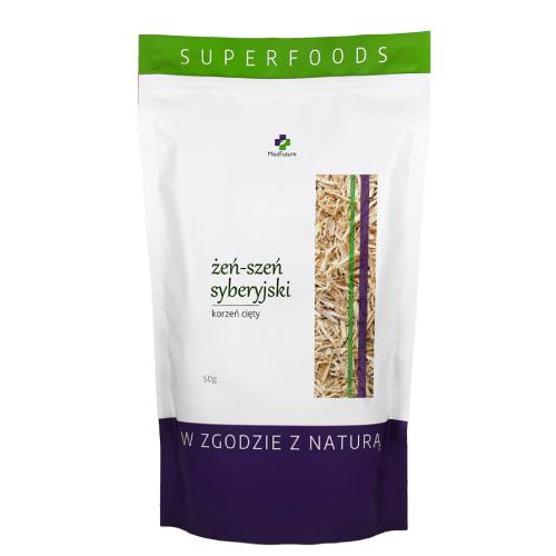 Miniaturka artykułu - MedFuture Super Food Żeń-szeń syberyjski korzeń cięty, 50g
