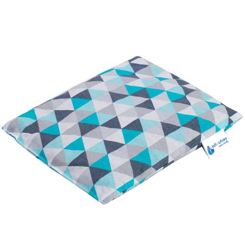 Miniaturka artykułu - MEDI PARTNERS Termofor z pestek wiśni dla dorosłych tr&oacute;jkąty miętowe 25x20cm