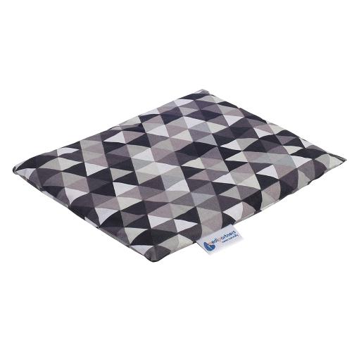 Miniaturka artykułu - MEDI PARTNERS Termofor z pestek wiśni dla dorosłych tr&oacute;jkąty szare 25x20cm