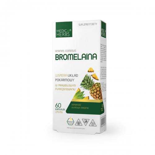 Miniaturka artykułu - Medica Herbs Bromelaina, 60 kaps.