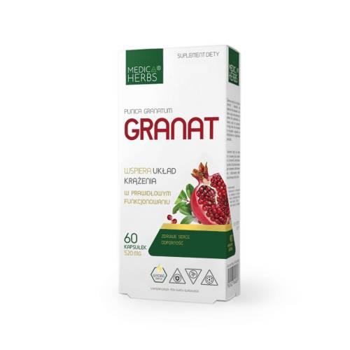 Miniaturka artykułu - Medica Herbs Granat, 60 kaps.