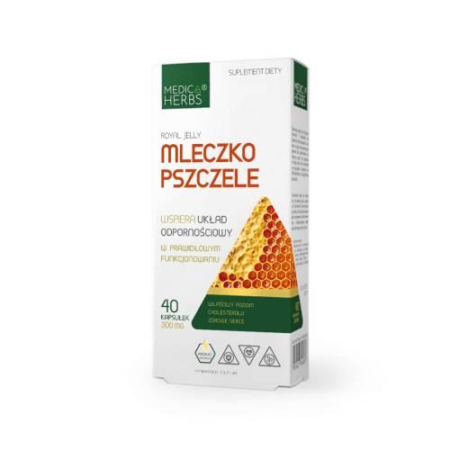 Miniaturka artykułu - Medica Herbs Mleczko Pszczele, 40 kaps.