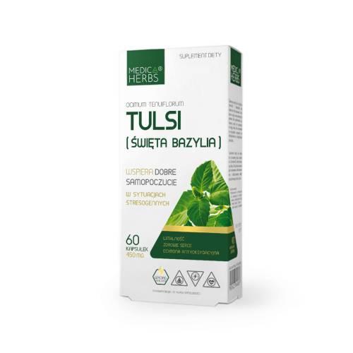 Miniaturka artykułu - Medica Herbs Tulsi (Święta Bazylia), 60 kaps.