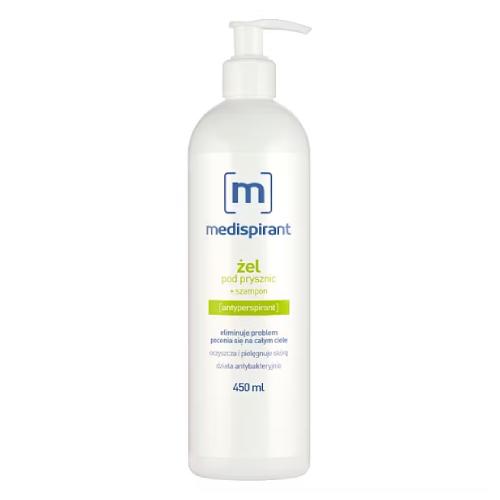 Miniaturka artykułu - MEDISPIRANT Żel pod prysznic i szampon 2w1, 450 ml