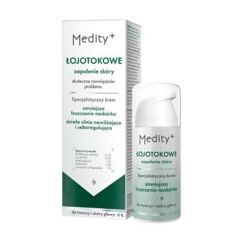 Miniaturka artykułu - Medity+ Łojotokowe Zapalenie Sk&oacute;ry Specjalistyczny krem do twarzy i sk&oacute;ry głowy, 50 ml