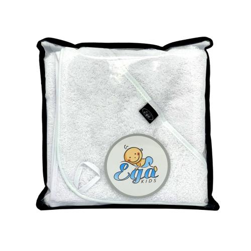 Zdjęcie produktu - EGA KIDS Okrycie kąpielowe z kapturkiem 75/75 biały