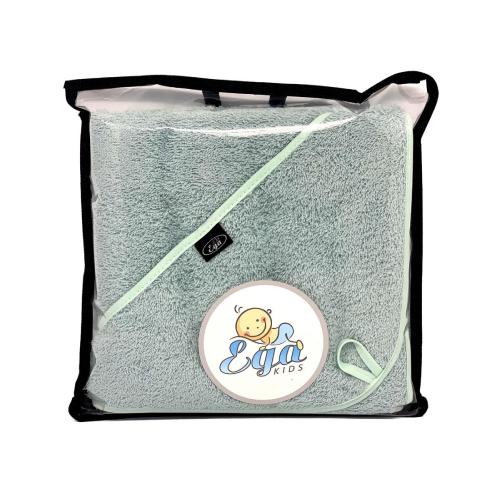Zdjęcie produktu - EGA KIDS Okrycie kąpielowe z kapturkiem  75/75 miętowy