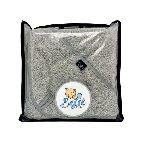 Zdjęcie produktu - EGA KIDS Okrycie kąpielowe z kapturkiem 75/75 szary
