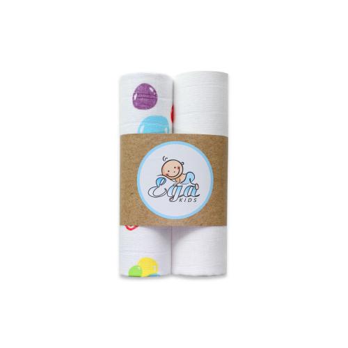 Zdjęcie produktu - EGA KIDS Pieluszka bambus duet Kropki 70x80, 2szt.