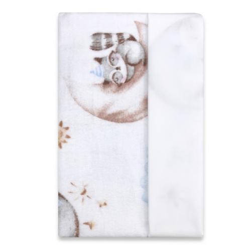 Zdjęcie produktu - EGA KIDS Pielucho-ceratka flanelowa Safari 60x50cm Śpiące zwierzątka, 1 szt.
