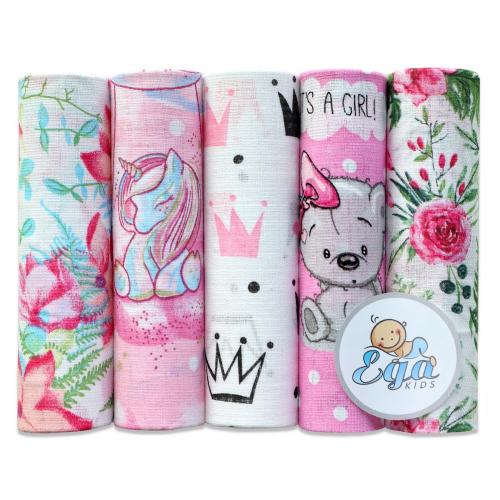 Zdjęcie produktu - EGA KIDS Pieluchy tetrowe 70x80cm zestaw nr 5, 5 szt.
