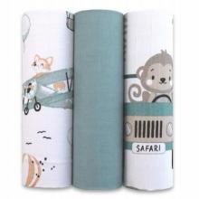 Zdjęcie produktu - EGA KIDS Pieluszki muślinowe Premium 60x80cm zestaw nr 46 (8487), 3 szt.