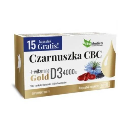Zdjęcie produktu - EkaMedica Czarnuszka CBC Gold, 75kaps.