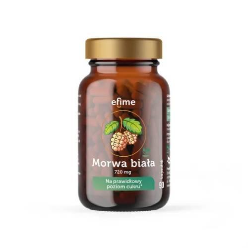 Zdjęcie produktu - Ekamedica Efime Morwa biała 720 mg, 90 kaps.
