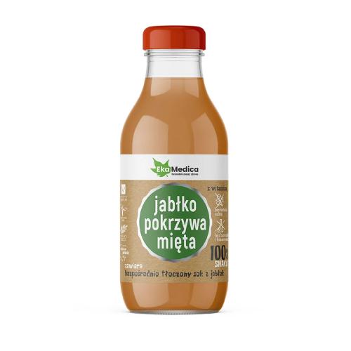 Zdjęcie produktu - EkaMedica Jabłko pokrzywa mięta Sok, 300ml