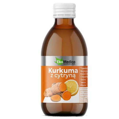 Zdjęcie produktu - EkaMedica Kurkuma z cytryną sok, 250ml