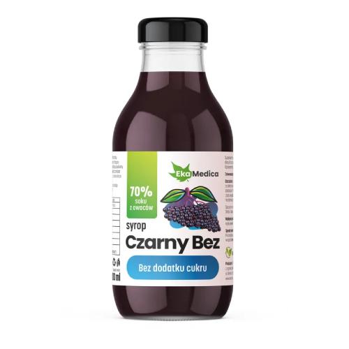 Zdjęcie produktu - EkaMedica Syrop Czarny Bez 70% soku z owoc&oacute;w, 300ml