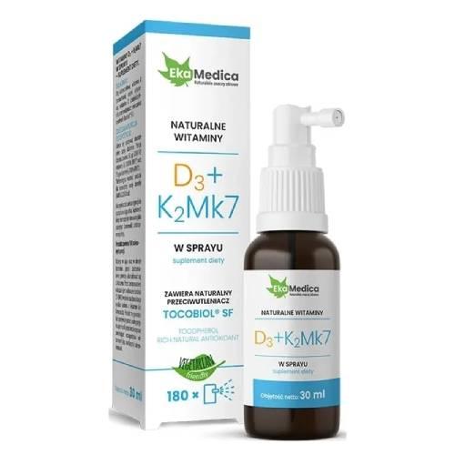 Zdjęcie produktu - EkaMedica Witaminy D3+K2Mk7, 30 ml