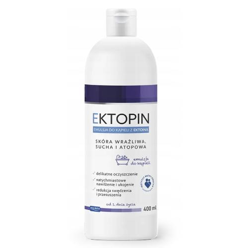 Zdjęcie produktu - Ektopin Emulsja do kąpieli z ektoiną do sk&oacute;ry wrażliwej, suchej i atopowej, 400 ml