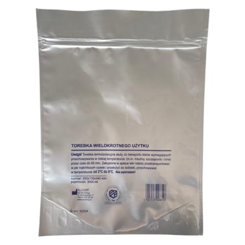 Zdjęcie produktu - El-Comp Torba termoizolacyjna na leki 250x130x340 mm (pojemność 3000 ml)