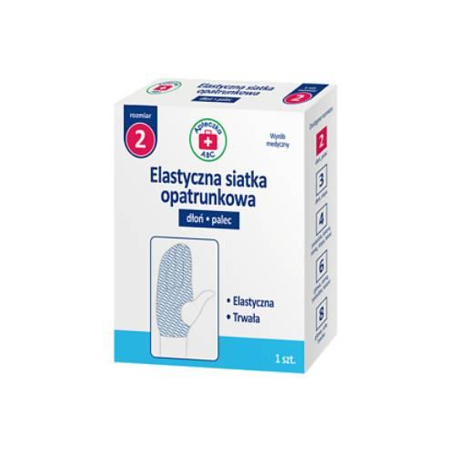 Zdjęcie produktu - Apteczka ABC Elastyczna siatka opatrunkowa (dłoń, palec) rozmiar 2, 1szt.