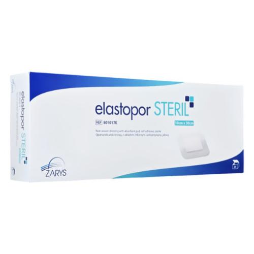 Zdjęcie produktu - Elastopor Steril Opatrunek jałowy wł&oacute;kninowy samoprzylepny z wkładem chłonnym 10cm x 30cm, 25 szt