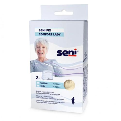 Zdjęcie produktu - SENI Fix Comfort Lady Elastyczne majtki mocujące dla kobiet M beżowe, 2szt.