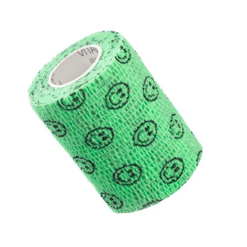 Zdjęcie produktu - VITAMMY Autoband Elastyczny bandaż kohezyjny 7,5cm x 450cm Buźki zielone